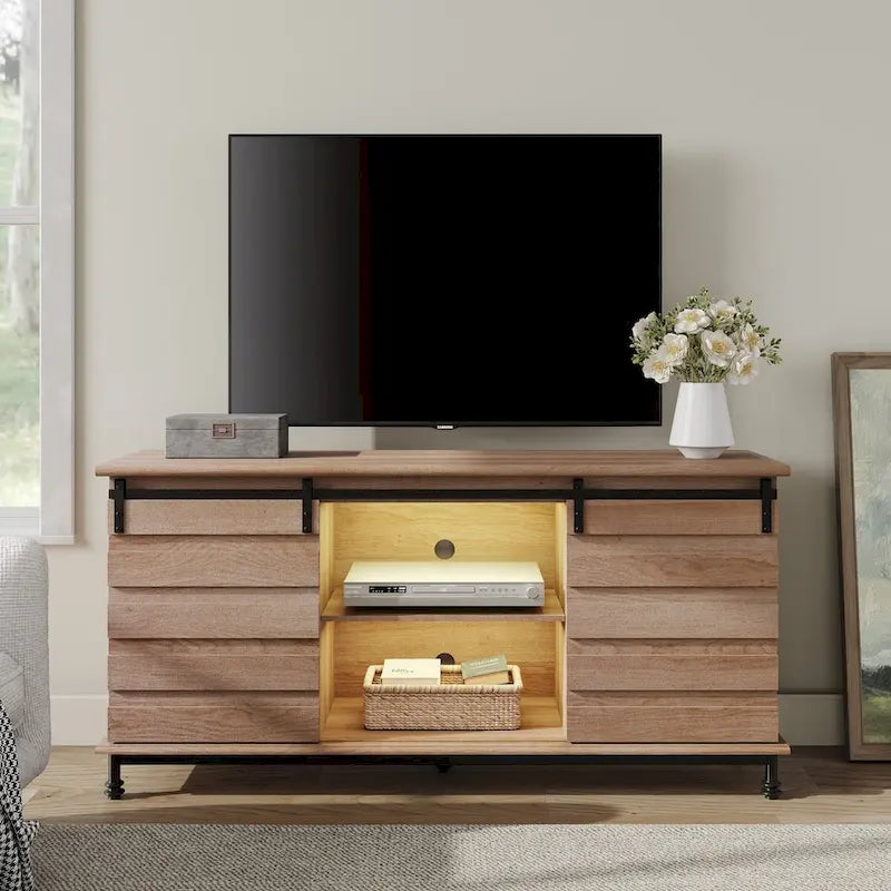 TV-Schrank/Aufbewahrungseinheit/Entertainment-Center mit Scheunenschiebetür