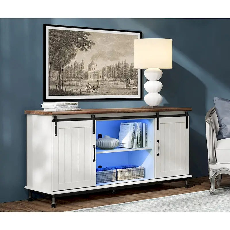 TV-Schrank/Aufbewahrungseinheit/Entertainment-Center mit Scheunenschiebetür