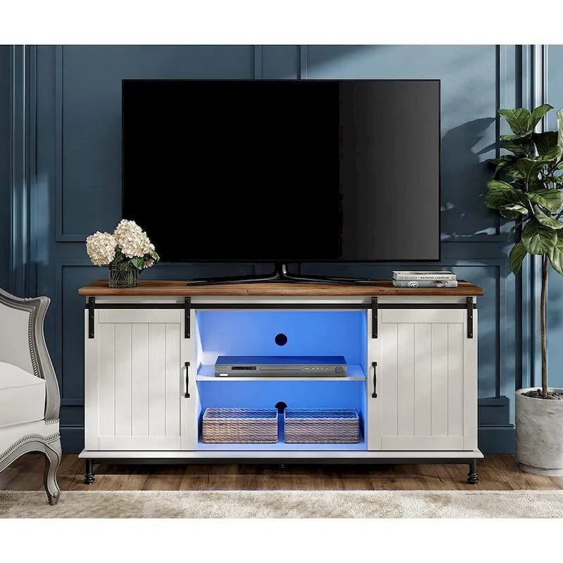 TV-Schrank/Aufbewahrungseinheit/Entertainment-Center mit Scheunenschiebetür