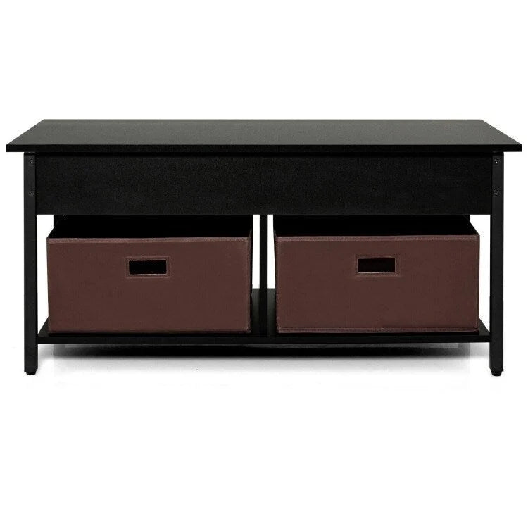 Mesa de centro multifuncional con tablero elevable