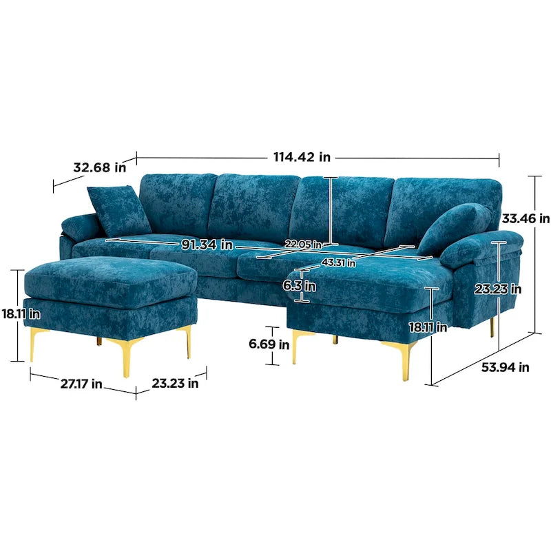 115 Ecksofa mit Ottomane