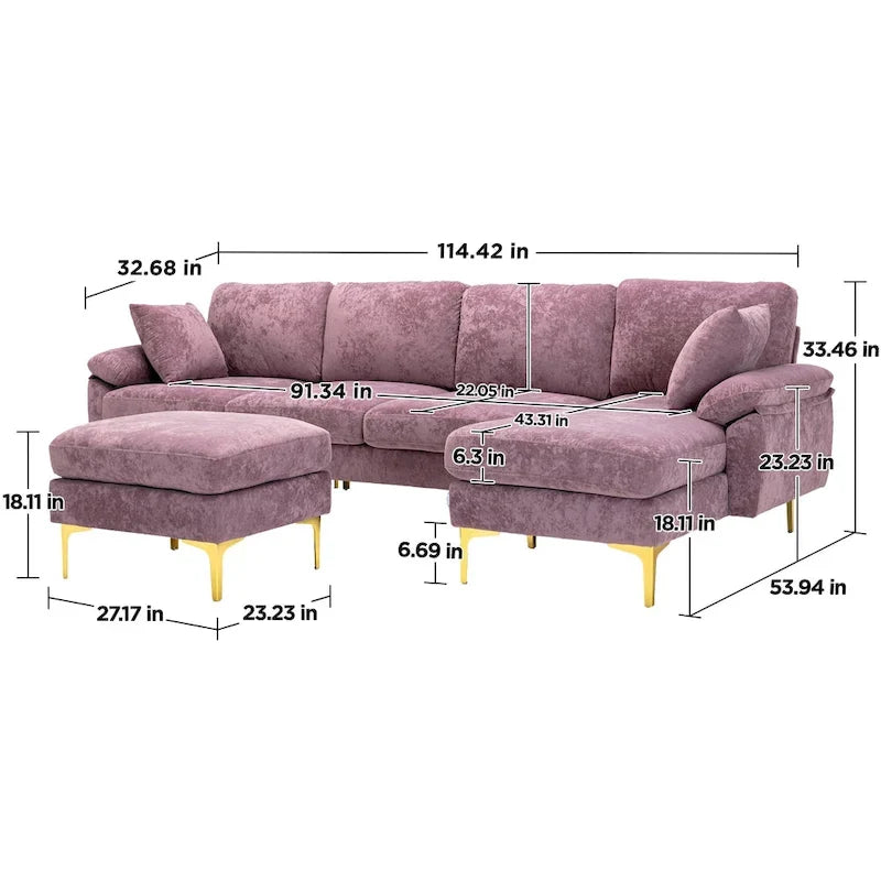115 Ecksofa mit Ottomane