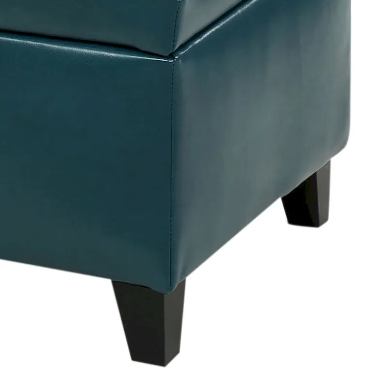 Banc de rangement classique et élégant, rembourré, avec assise décorée de boutons capitonnés