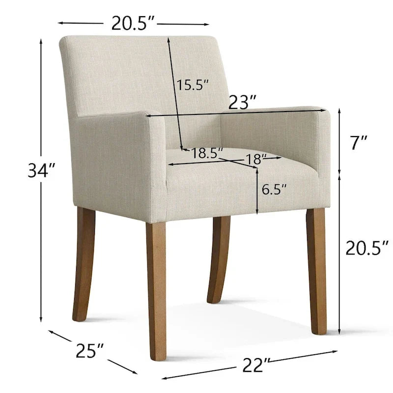 Sillón tapizado en lino