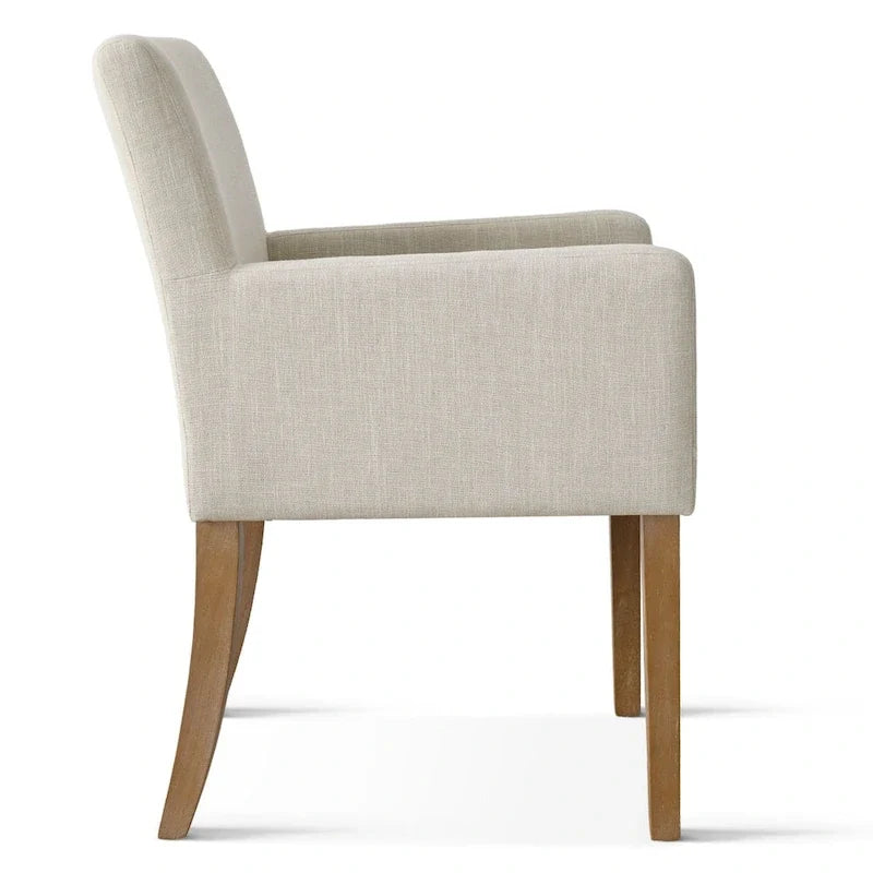 Sillón tapizado en lino