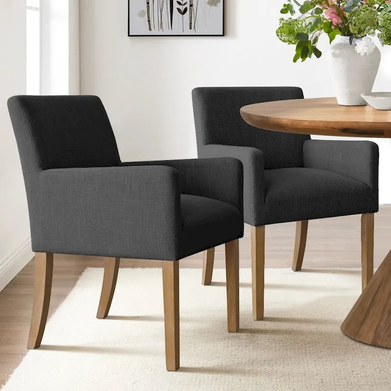 Sillón tapizado en lino