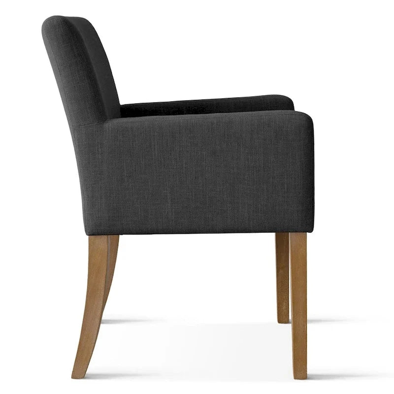 Sillón tapizado en lino