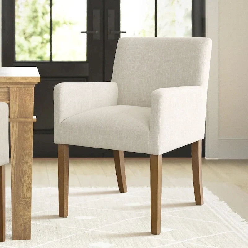 Sillón tapizado en lino