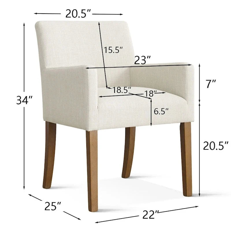 Sillón tapizado en lino