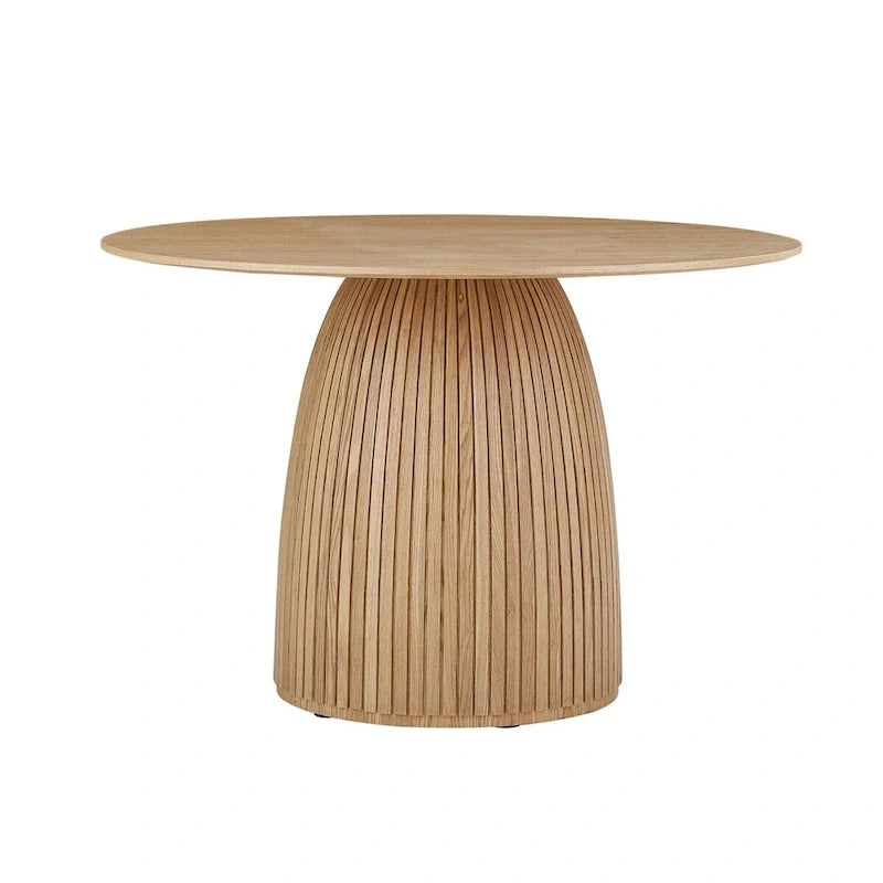Mesa de comedor redonda, mesa de cocina para espacios pequeños, de MDF