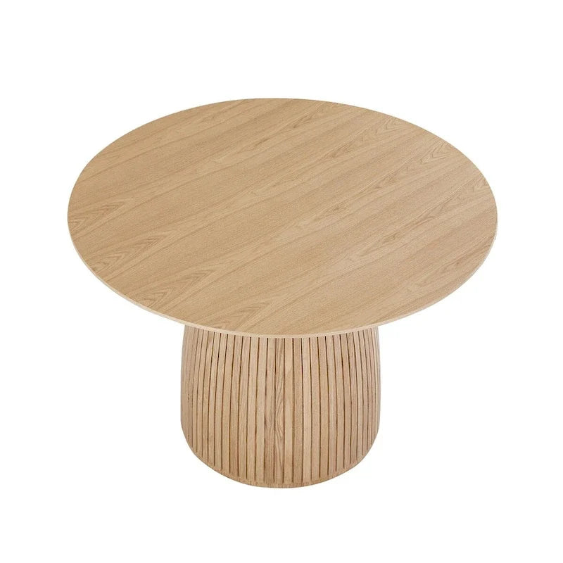 Mesa de comedor redonda, mesa de cocina para espacios pequeños, de MDF