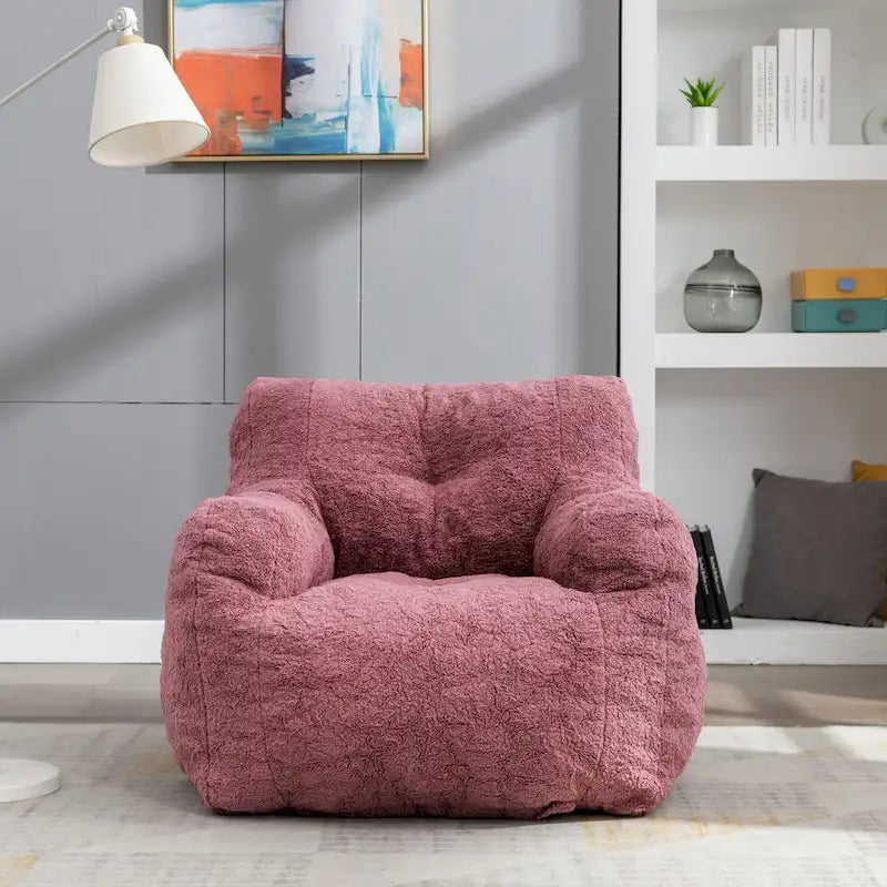 Sillón tipo puff de piel sintética, sofá de suelo para sala de estar, sofá relajante para dormitorio