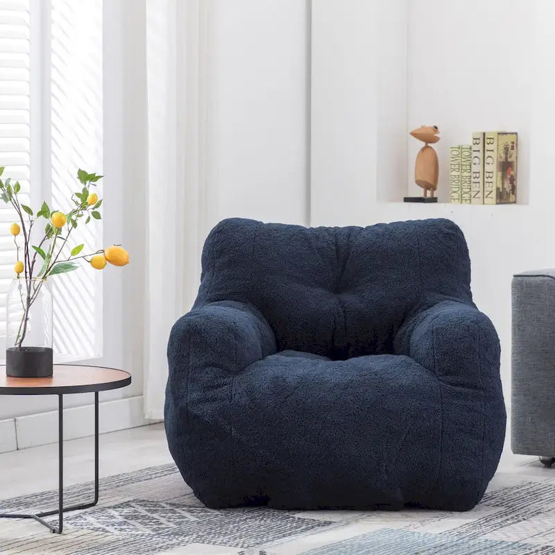 Sitzsack aus Kunstfellstoff, Bodensofa fürs Wohnzimmer, Schlafsofa fürs Schlafzimmer