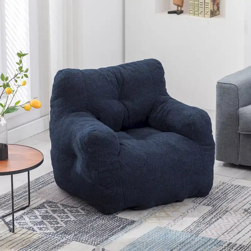 Sitzsack aus Kunstfellstoff, Bodensofa fürs Wohnzimmer, Schlafsofa fürs Schlafzimmer