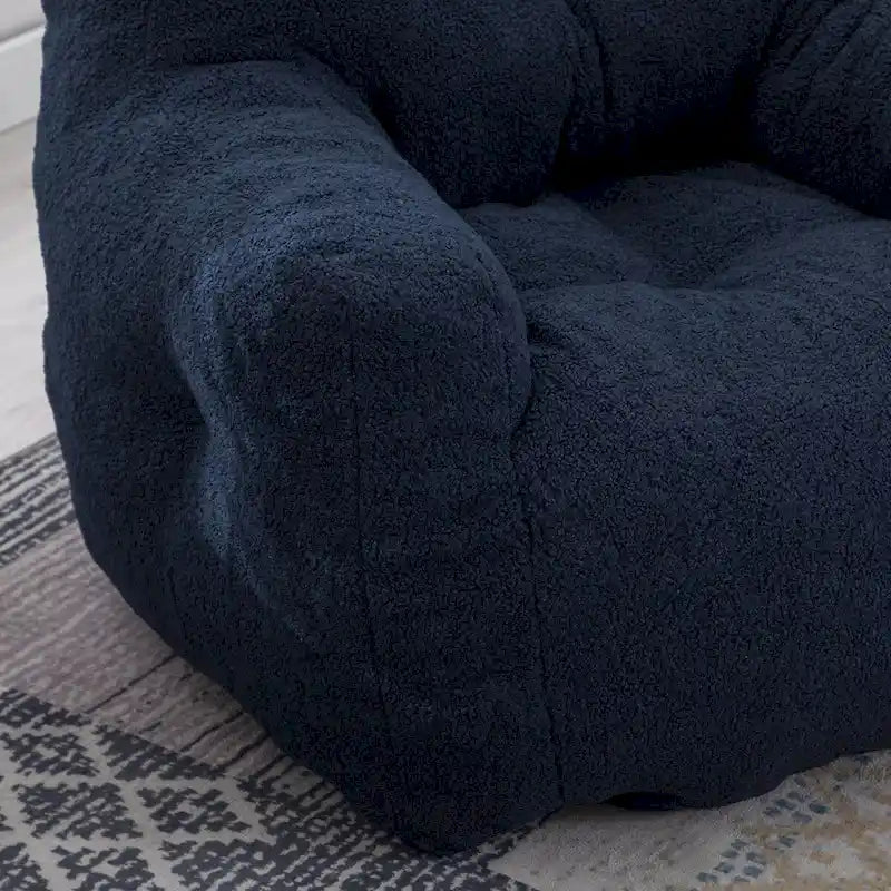 Sitzsack aus Kunstfellstoff, Bodensofa fürs Wohnzimmer, Schlafsofa fürs Schlafzimmer