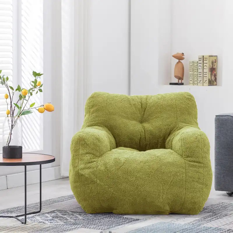 Sitzsack aus Kunstfellstoff, Bodensofa fürs Wohnzimmer, Schlafsofa fürs Schlafzimmer