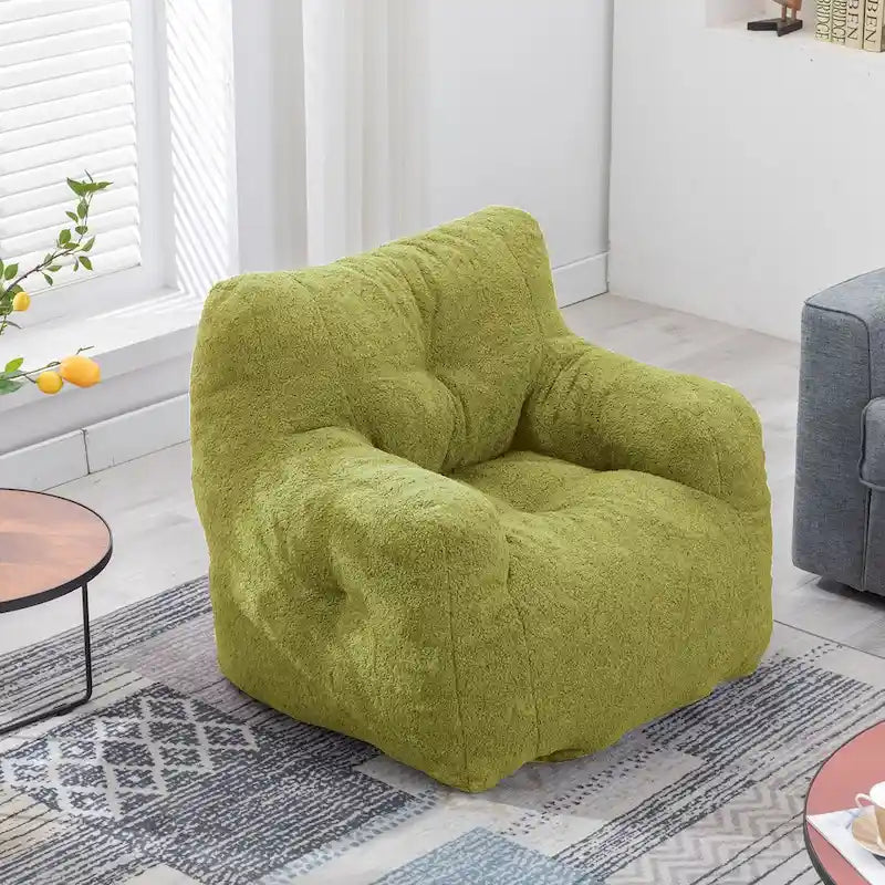 Sitzsack aus Kunstfellstoff, Bodensofa fürs Wohnzimmer, Schlafsofa fürs Schlafzimmer
