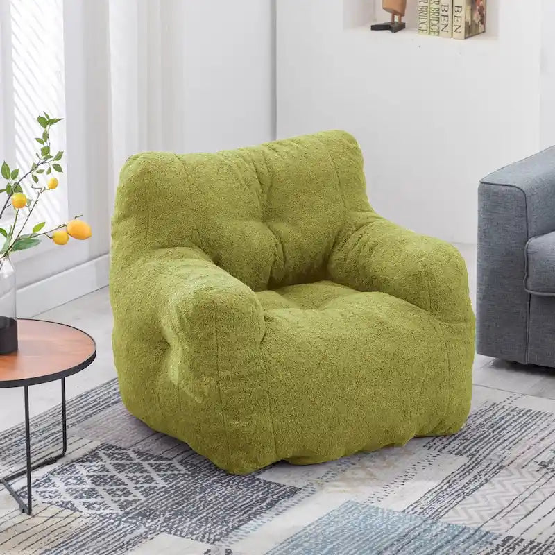 Sitzsack aus Kunstfellstoff, Bodensofa fürs Wohnzimmer, Schlafsofa fürs Schlafzimmer