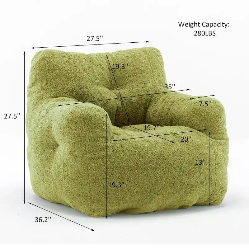 Sitzsack aus Kunstfellstoff, Bodensofa fürs Wohnzimmer, Schlafsofa fürs Schlafzimmer