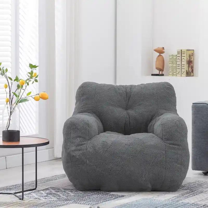 Sitzsack aus Kunstfellstoff, Bodensofa fürs Wohnzimmer, Schlafsofa fürs Schlafzimmer
