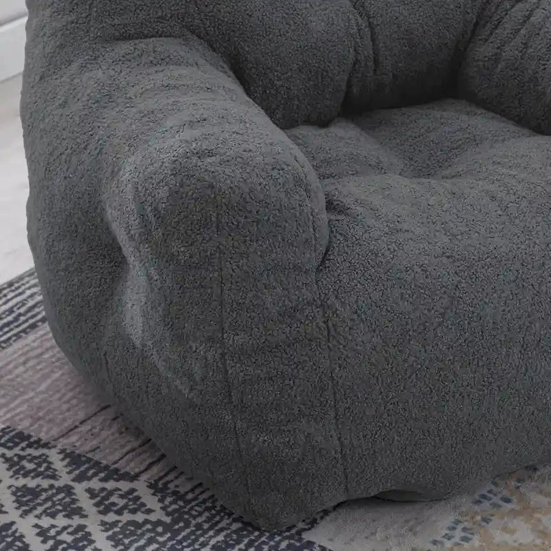 Sitzsack aus Kunstfellstoff, Bodensofa fürs Wohnzimmer, Schlafsofa fürs Schlafzimmer