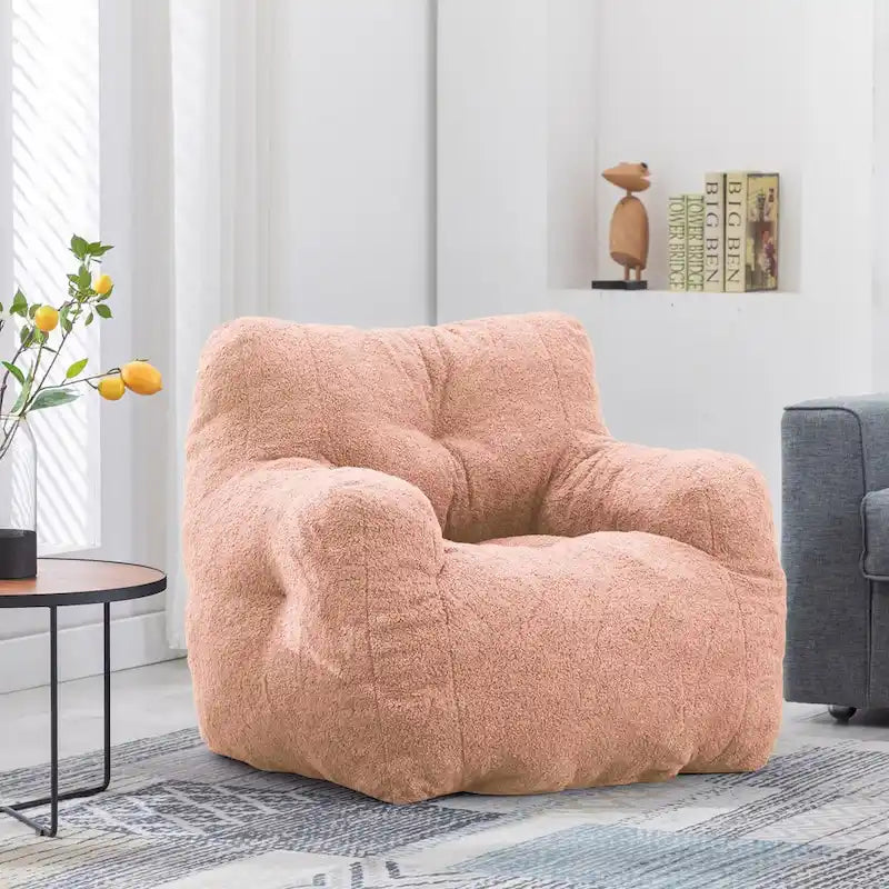 Sitzsack aus Kunstfellstoff, Bodensofa fürs Wohnzimmer, Schlafsofa fürs Schlafzimmer