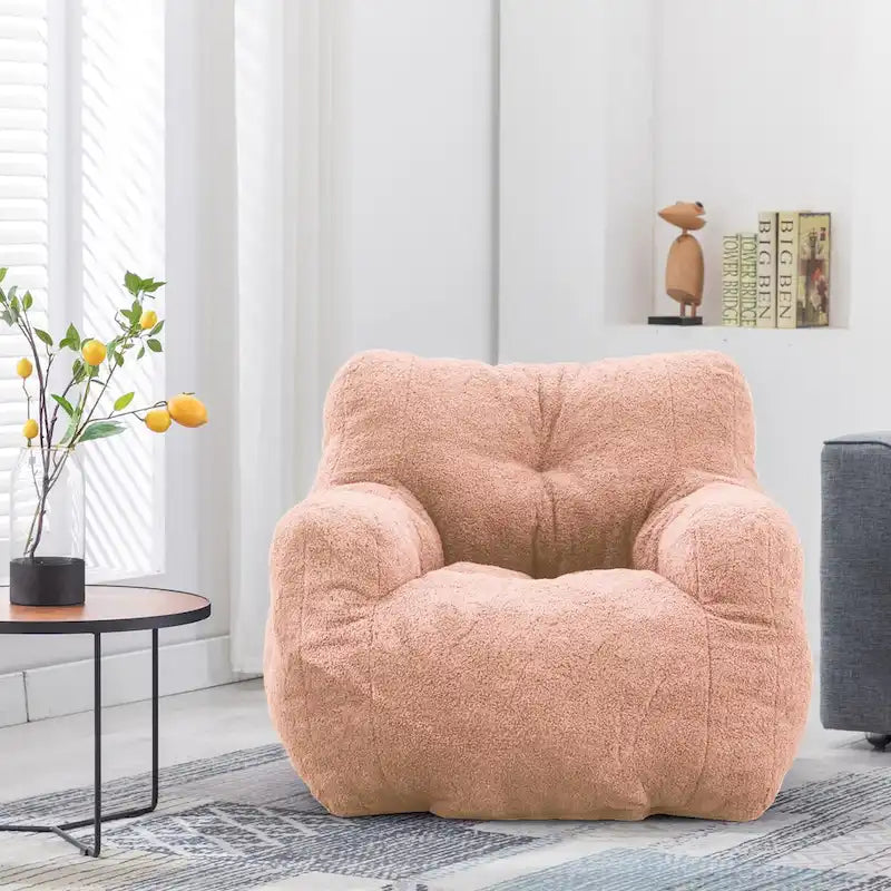Sitzsack aus Kunstfellstoff, Bodensofa fürs Wohnzimmer, Schlafsofa fürs Schlafzimmer