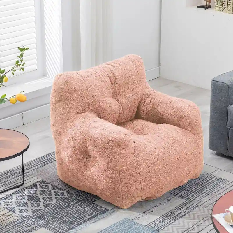 Sitzsack aus Kunstfellstoff, Bodensofa fürs Wohnzimmer, Schlafsofa fürs Schlafzimmer