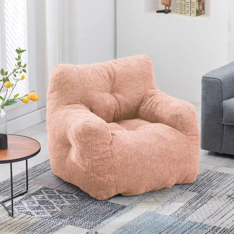 Sitzsack aus Kunstfellstoff, Bodensofa fürs Wohnzimmer, Schlafsofa fürs Schlafzimmer