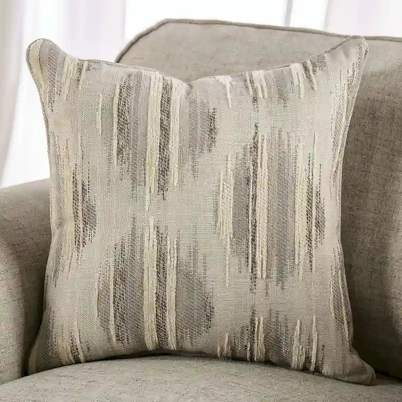 Modernes Sofa-Set im Übergangsstil, beige Stoff, zweiteilig