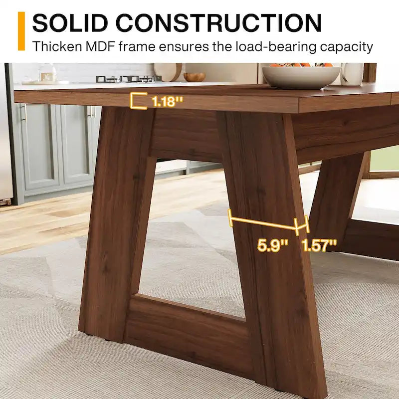 Mesa de comedor rectangular, mesa de cocina