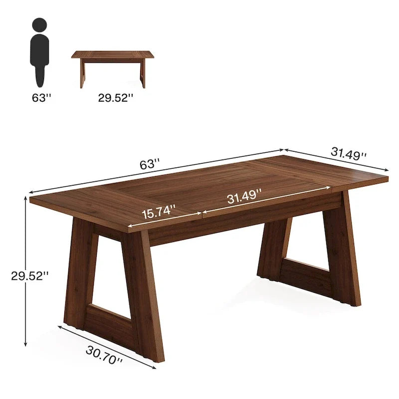 Mesa de comedor rectangular, mesa de cocina