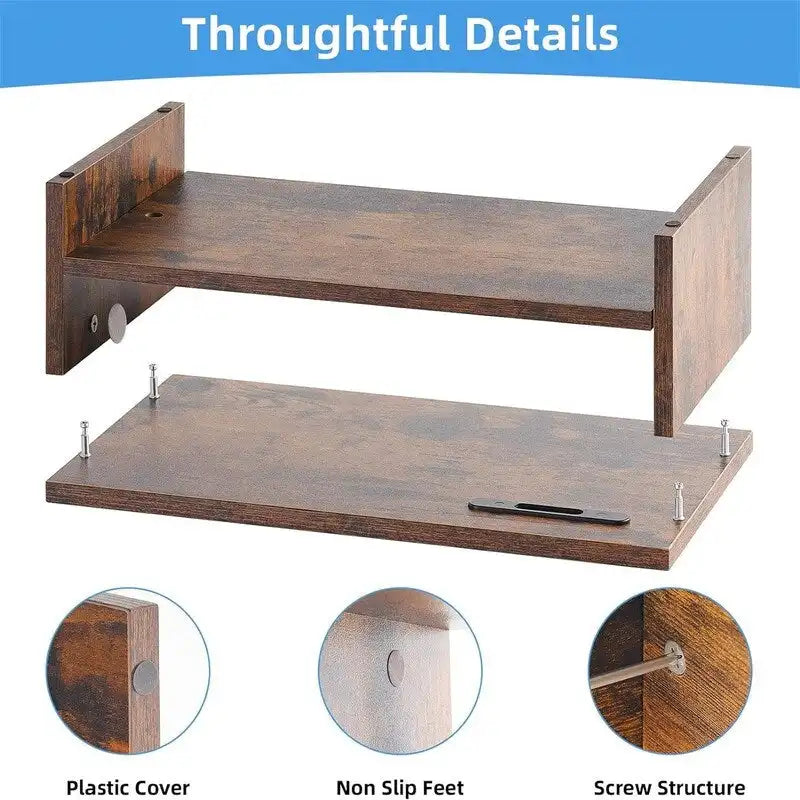 Soporte para monitor de computadora de 2 niveles