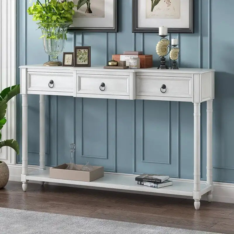 Console, table de canapé avec tiroirs pour l’entrée