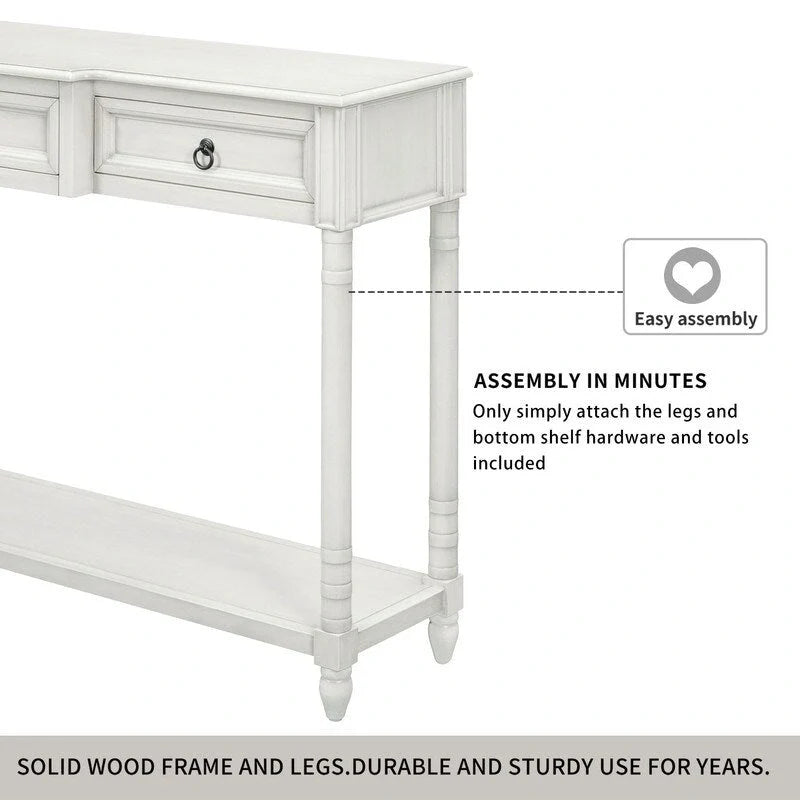 Console, table de canapé avec tiroirs pour l’entrée