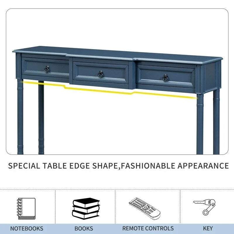 Console, table de canapé avec tiroirs pour l’entrée
