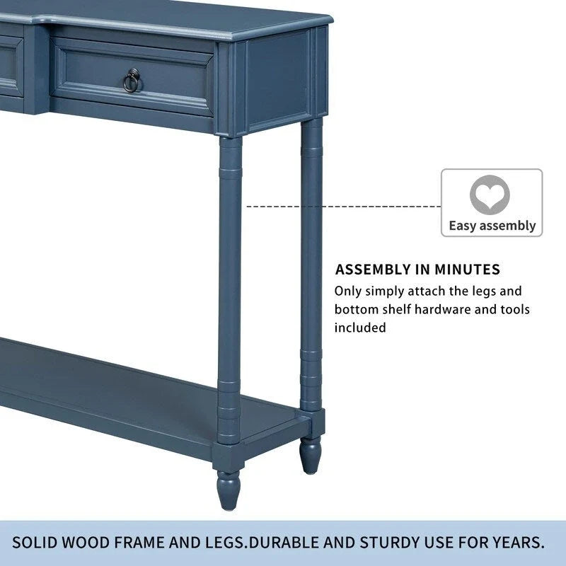 Console, table de canapé avec tiroirs pour l’entrée