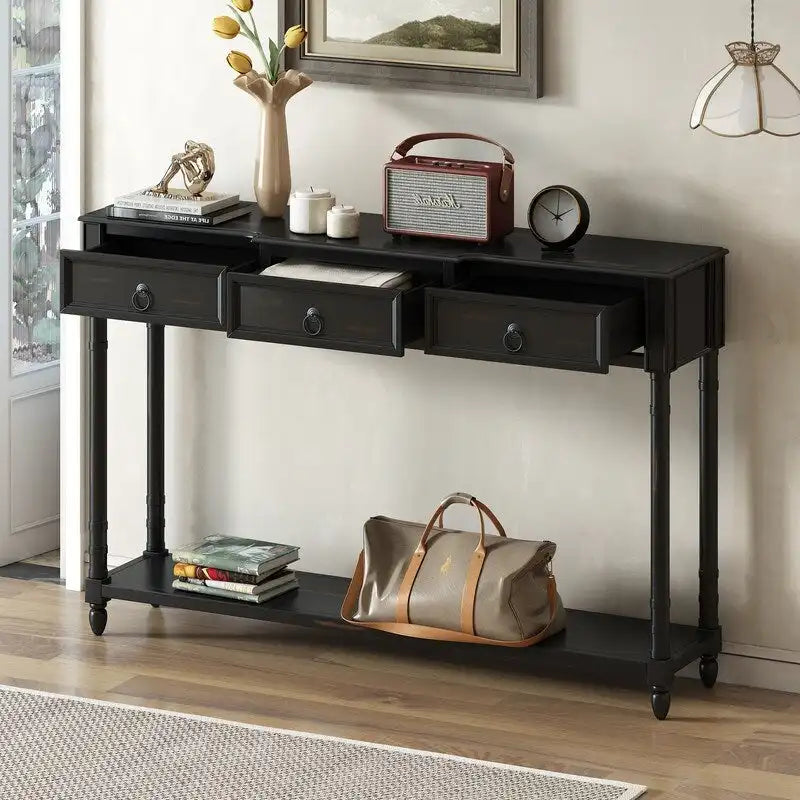 Console, table de canapé avec tiroirs pour l’entrée