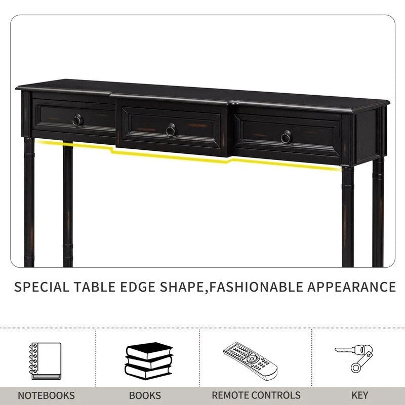 Console, table de canapé avec tiroirs pour l’entrée