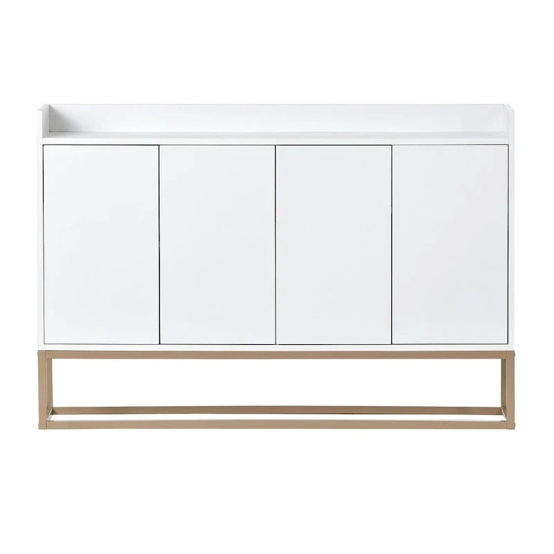 Aparador moderno de 47.2 con 4 puertas y base de metal