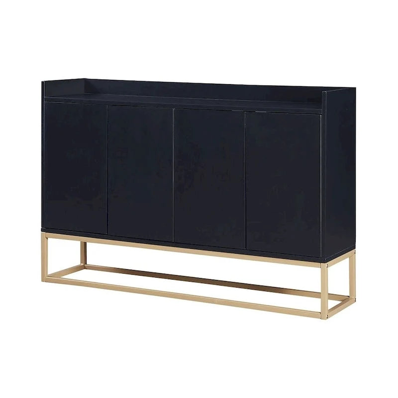 Aparador moderno de 47.2 con 4 puertas y base de metal