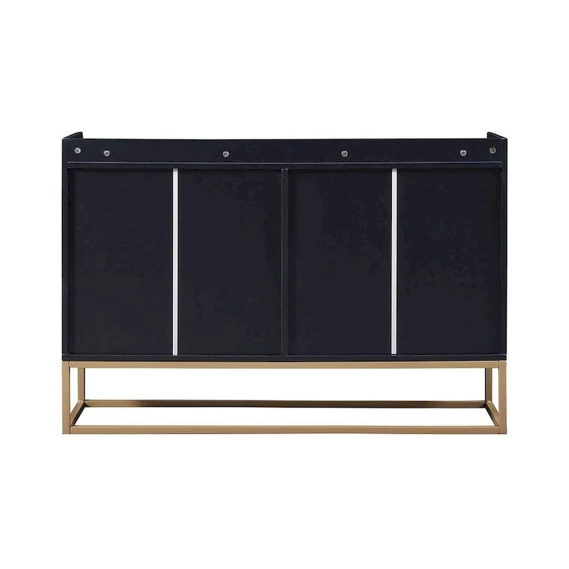 Aparador moderno de 47.2 con 4 puertas y base de metal