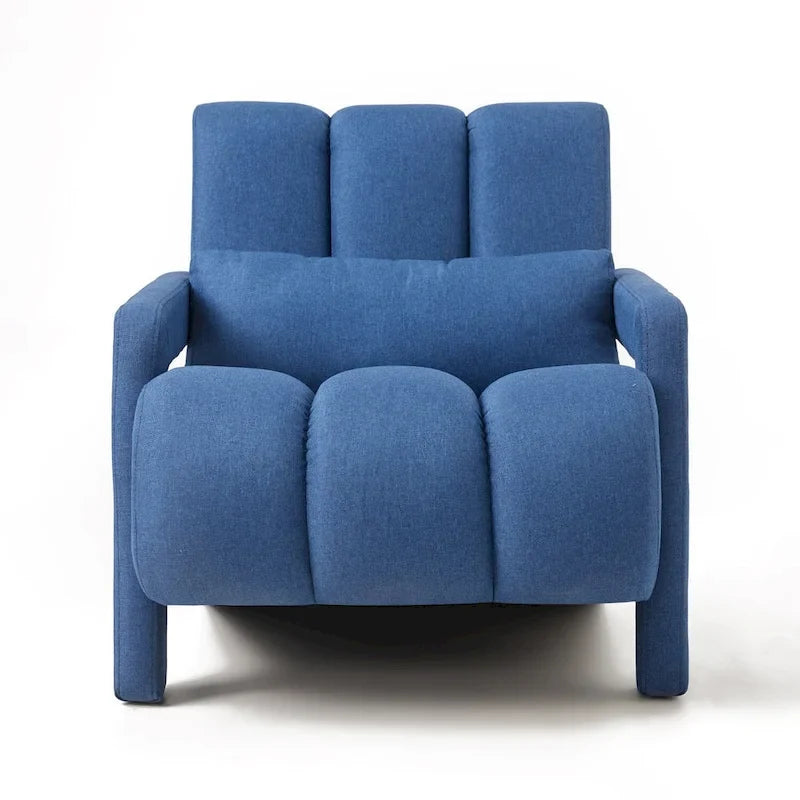 Sillón decorativo tapizado en lino con 1 cojín
