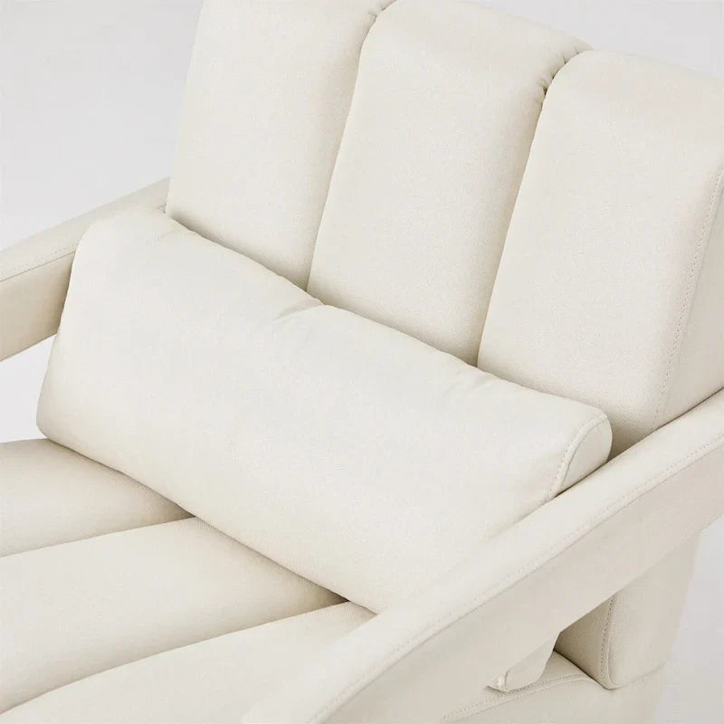 Gepolsterter Akzentstuhl aus Leinen mit 1 Kissen