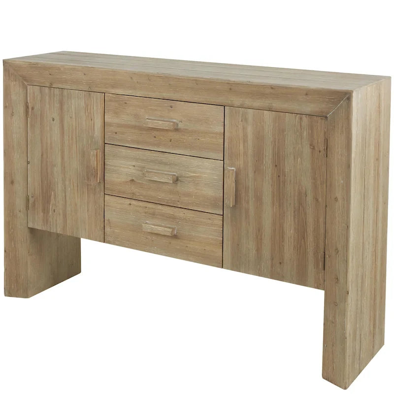 Armario de almacenamiento de madera con dos puertas y tres cajones/armario auxiliar
